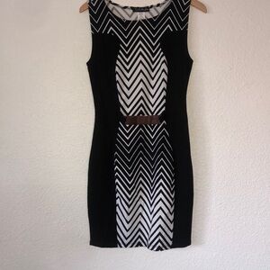 Black and White Chevron Dress